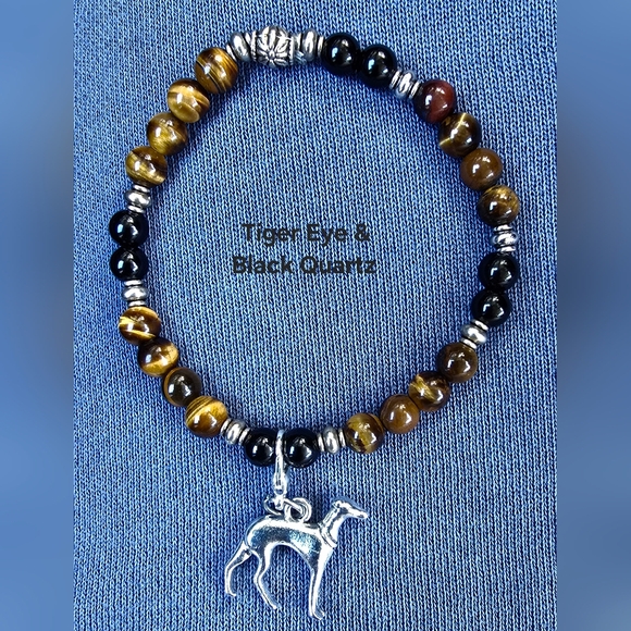 Semi-Precious Stone Unisex Greyhound Bracelets & Rainbow Bridge Memorial Brac. - Picture 5 of 10